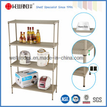 4 Tiers Adjustable Powder Coating Perforated Metal Storage Rack (CJ-B1218)